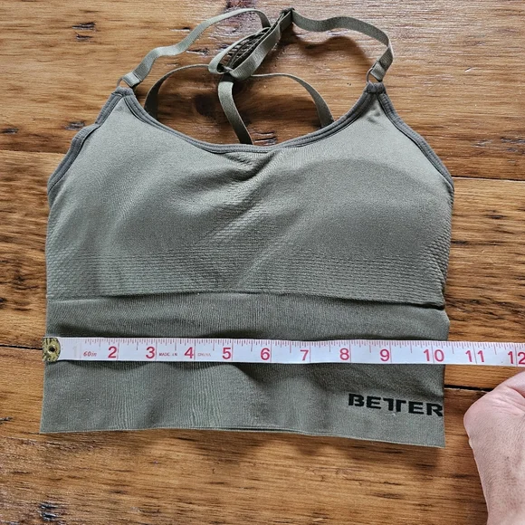 Better Bodies Astoria Seamless Sports Bra Washed Green Size S - Picture 9 of 9
